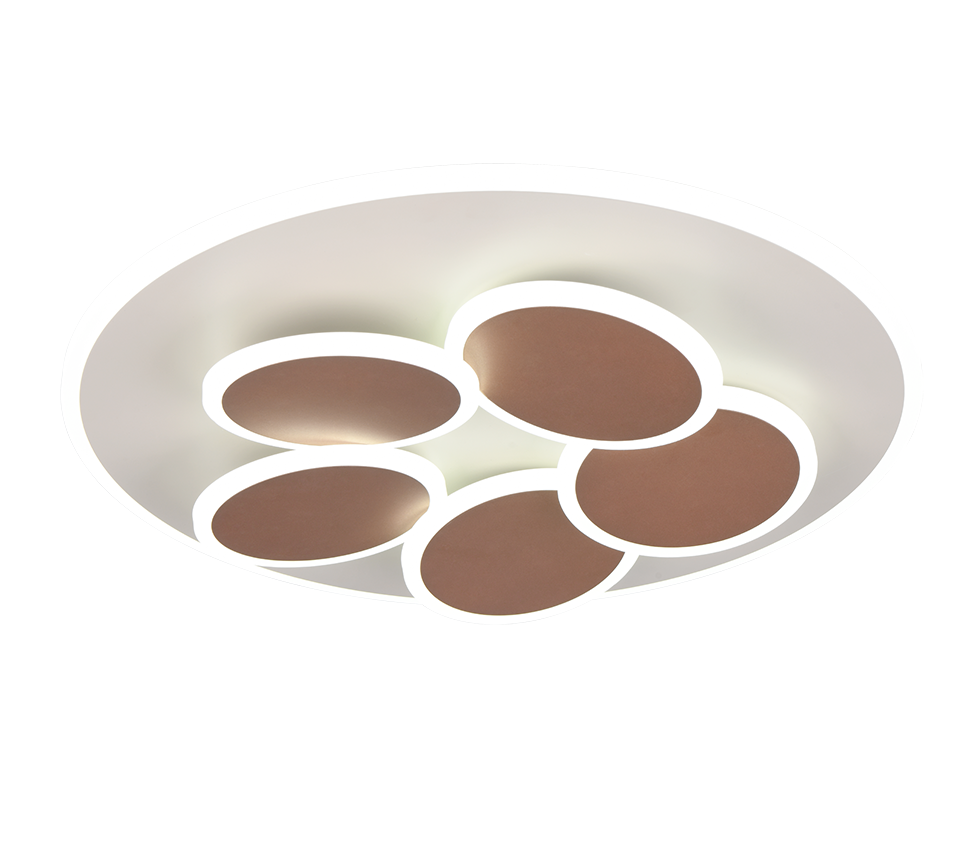 Mandala LED ceiling lamp warm grey/coffee brown — 653210676