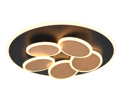 Mandala LED ceiling lamp matt black/gold — 653210680