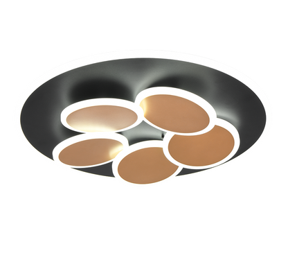 Mandala LED ceiling lamp matt black/gold — 653210680