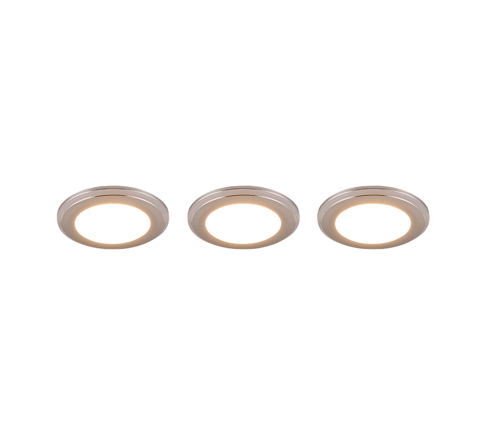 Argus LED recessed spotlight chrome 3-pack RGB — 653610306