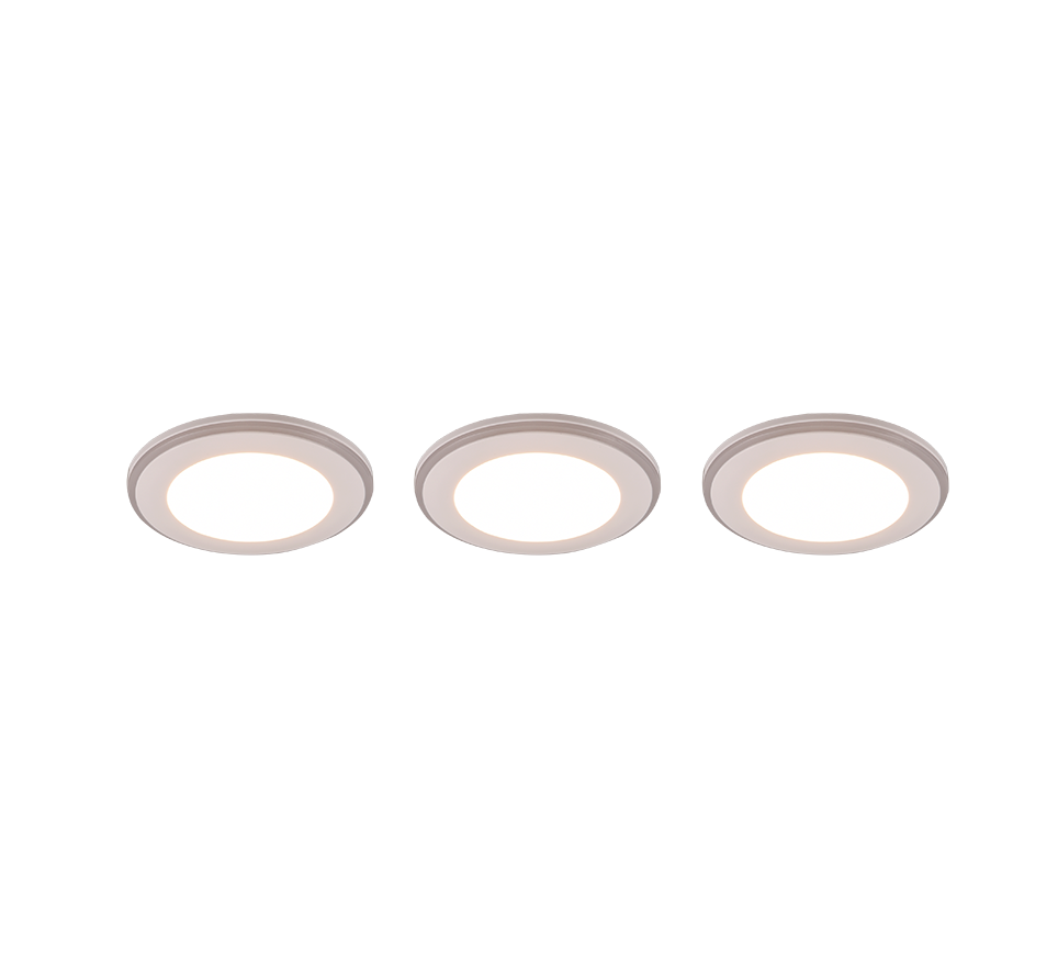 Argus LED recessed spotlight matt white 3-pack RGB — 653610331