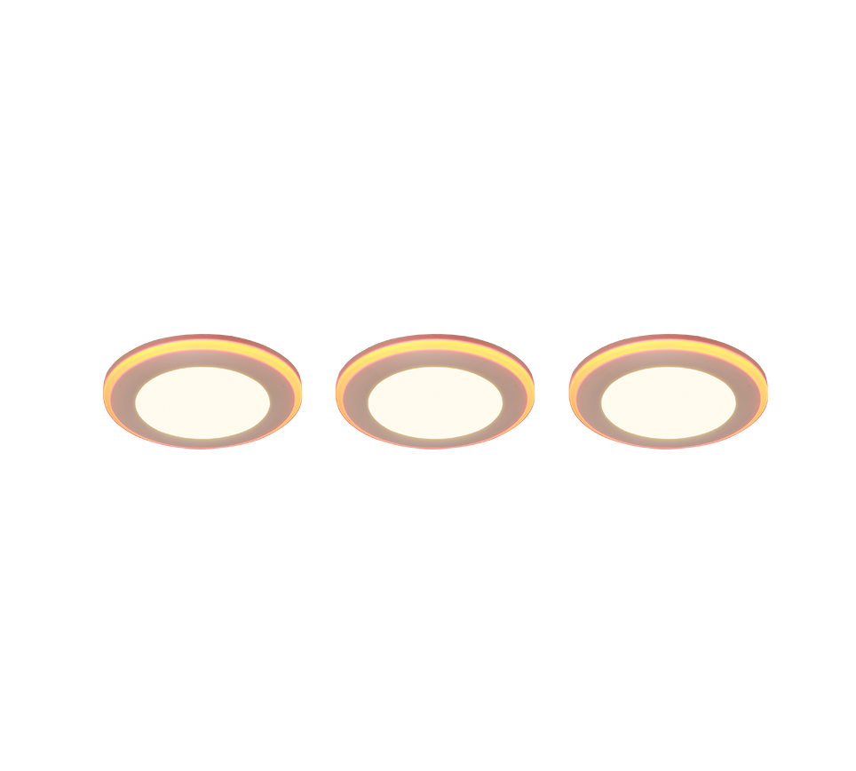 Argus LED recessed spotlight matt white 3-pack RGB — 653610331