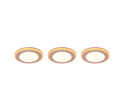 Argus LED recessed spotlight matt white 3-pack RGB — 653610331