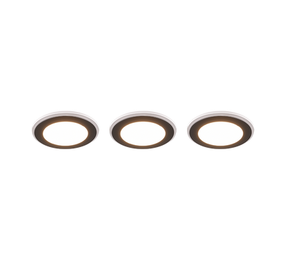Argus LED recessed spotlight matt black 3-pack RGB — 653610332