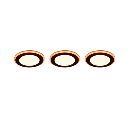 Argus LED recessed spotlight matt black 3-pack RGB — 653610332