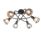 Tarifa ceiling lamp 6-pc E14 matt black/chrome plated — 662800632