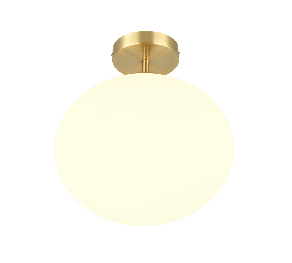 Fomento ceiling lamp E27 matt brass/white — 663100108