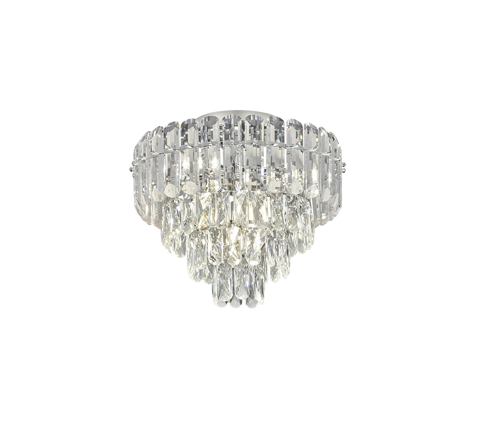 Malizia ceiling lamp 43 cm 7xE14 transparent — 667600706