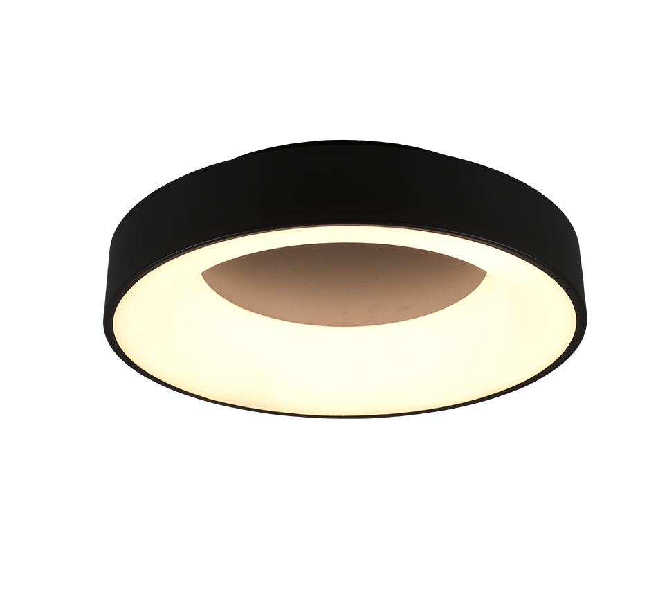 Girona LED ceiling lamp 45 cm matt black — 671210132