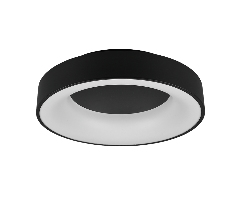 Girona LED ceiling lamp 45 cm matt black — 671210132