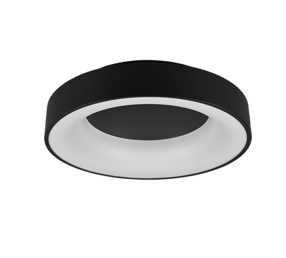 Girona LED ceiling lamp 45 cm matt black — 671210132
