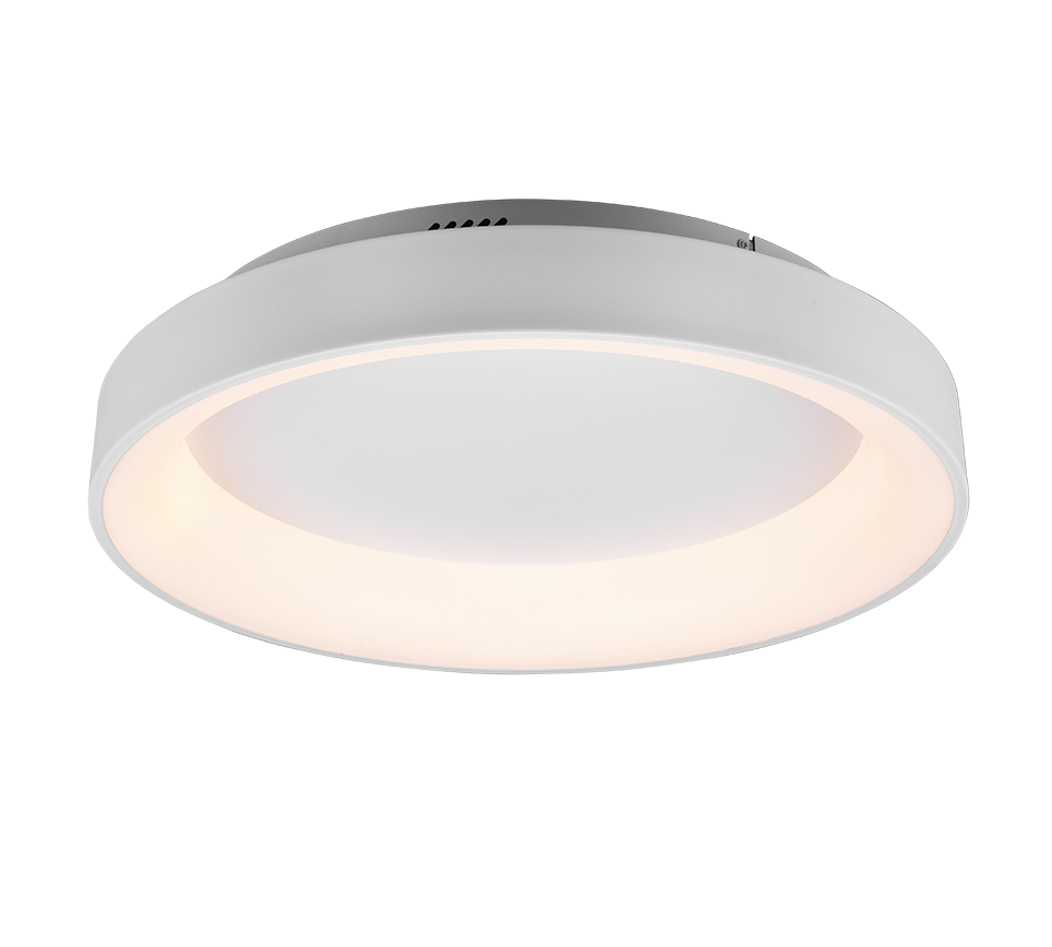 Girona LED ceiling lamp 60 cm matt white — 671290131