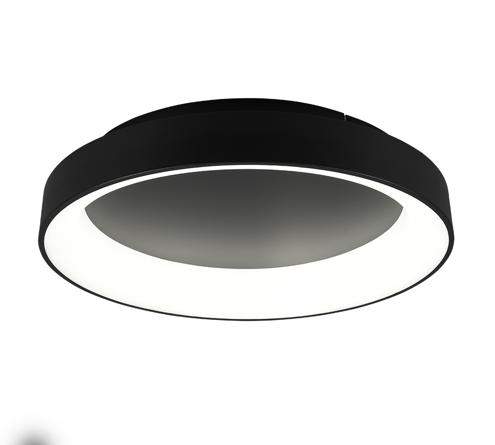 Girona LED ceiling lamp 60 cm matt black — 671290132