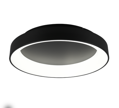 Girona LED ceiling lamp 60 cm matt black — 671290132