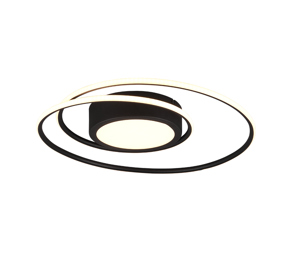 Yava LED ceiling lamp matt black — 672310232