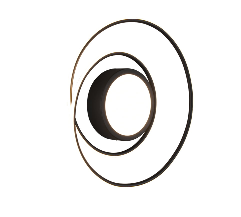 Yava LED ceiling lamp matt black — 672310232