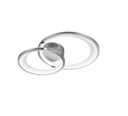 Granada LED ceiling lamp 2-pc 59 cm chrome — 673810206