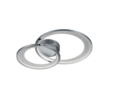 Granada LED ceiling lamp 2-pc 59 cm chrome — 673810206