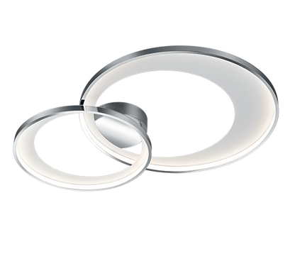 Granada LED ceiling lamp 2-pc 85 cm chrome — 673890206