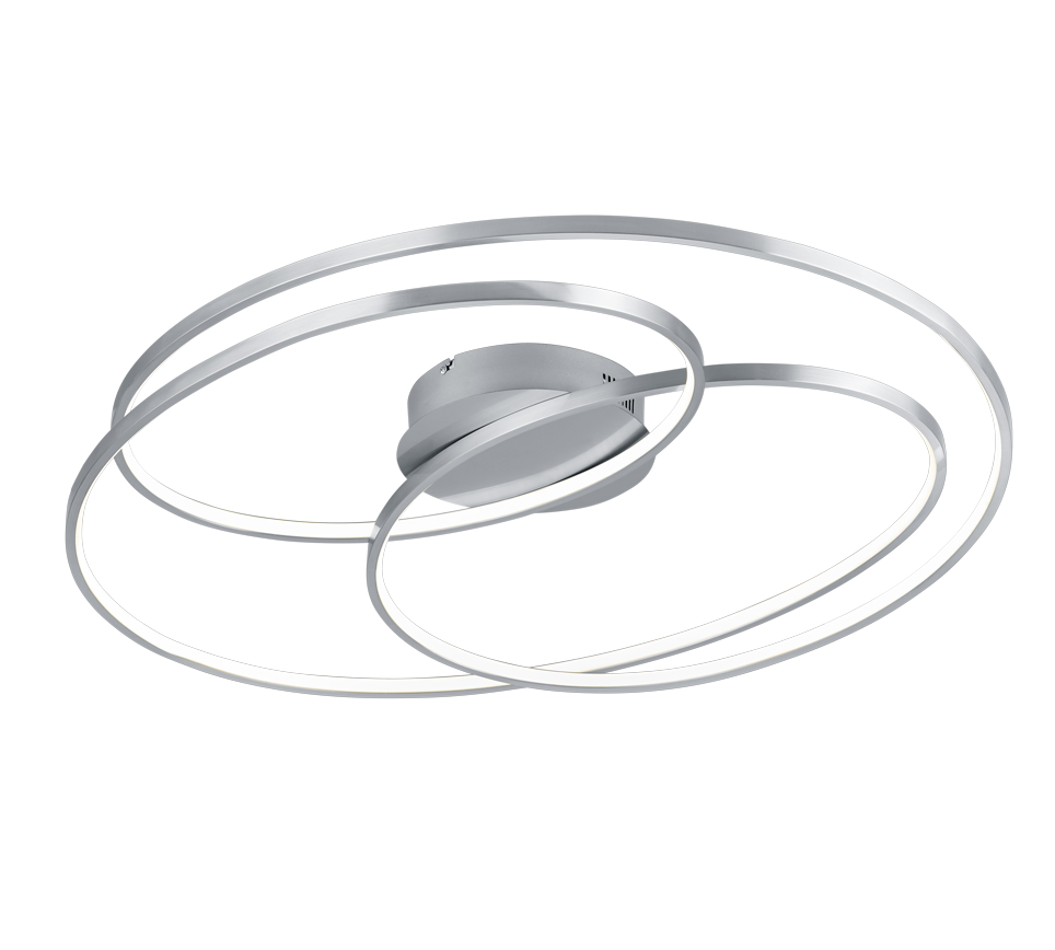 Gale LED ceiling lamp 80 cm brushed steel — 673918007