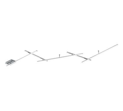 Indira LED ceiling lamp 245 cm brushed steel — 674610507