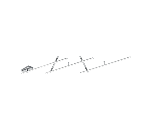 Indira LED ceiling lamp 245 cm brushed steel — 674610507