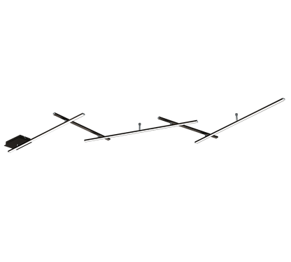 Indira LED ceiling lamp 245 cm matt black — 674610532