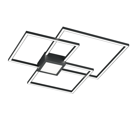 Hydra LED ceiling lamp 3-pc anthracite — 676210442