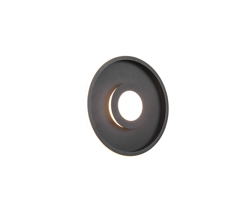 Ascari H2O LED ceiling lamp 30 cm matt black — 680810332