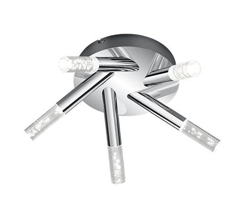 Bolsa H2O LED ceiling lamp round chrome/bubble glass — 682410506
