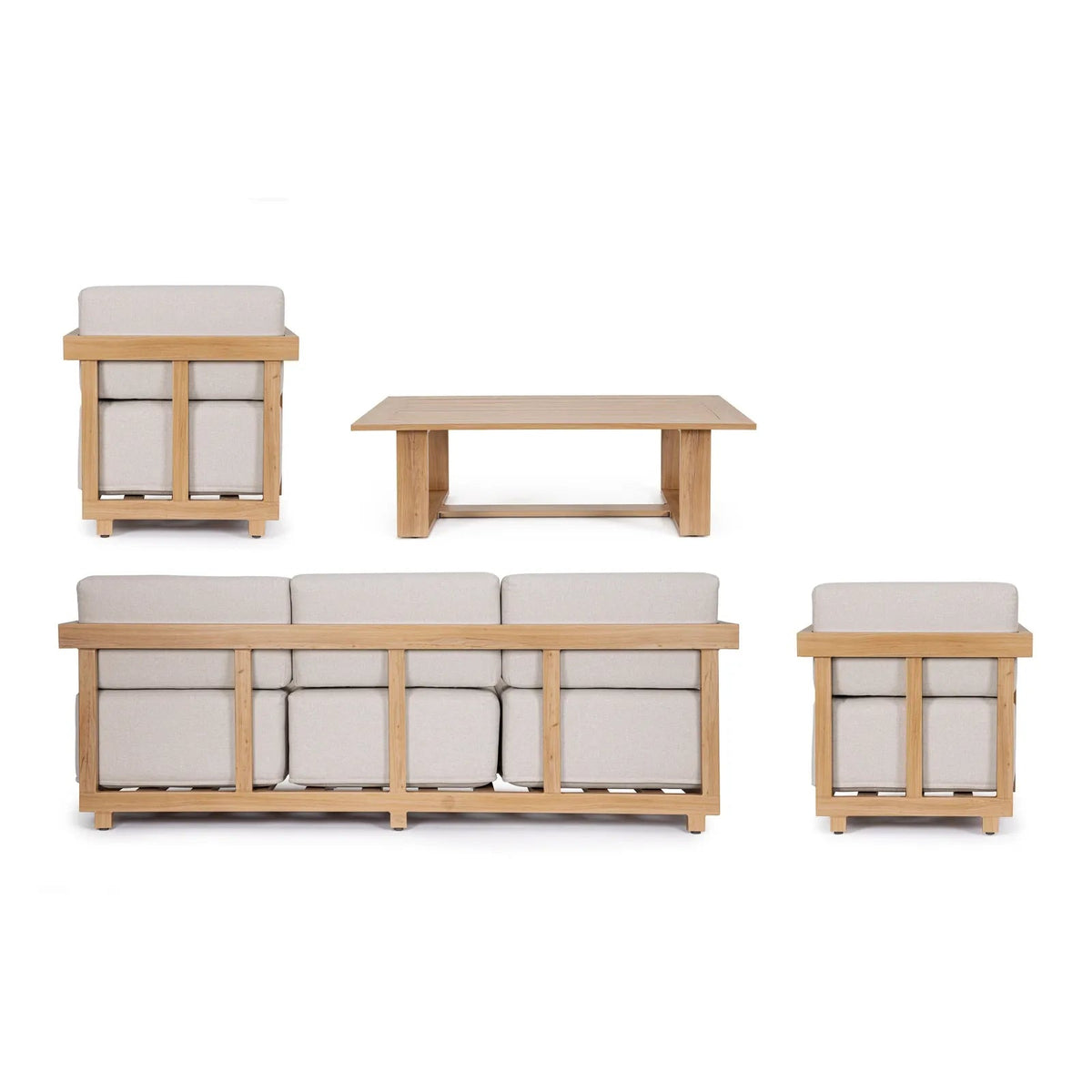 Bizzotto Theseus Natural Sofa SET4 — Bizzotto
