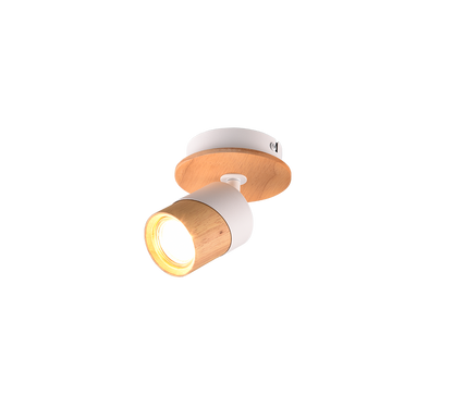 Aruni spotlight 1-pc GU10 wood/matt white — 801170131