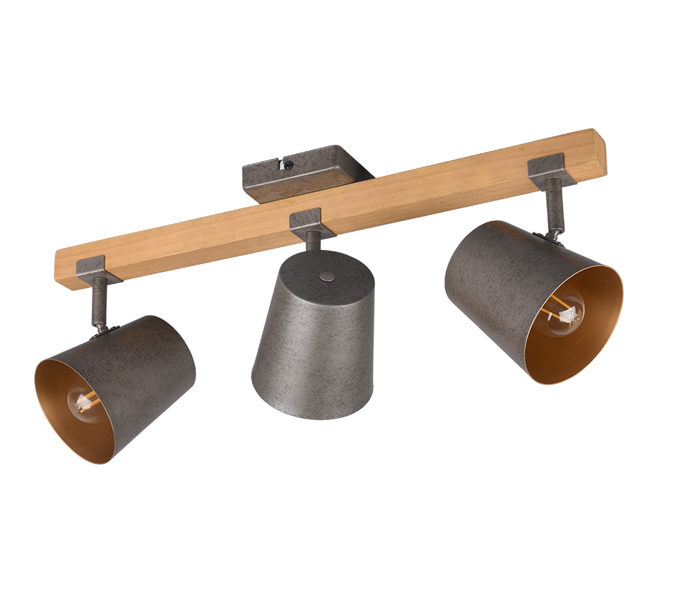Bell spotlight 3-pc E14 antique steel — 801900367