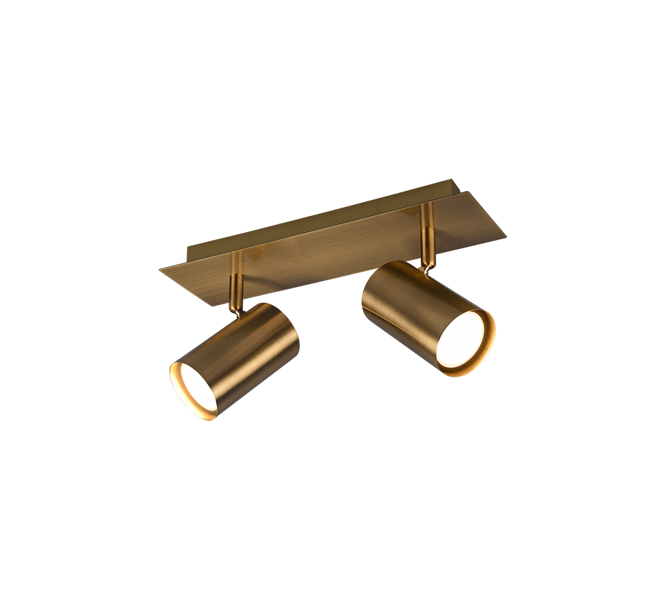 Marley spotlight 2-pc GU10 antique brass — 802400204