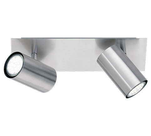 Marley spotlight 2-pc GU10 brushed steel — 802400207