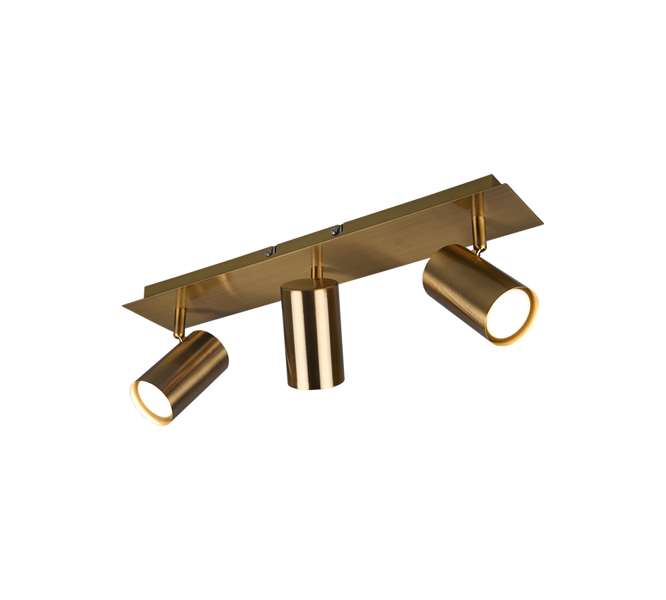 Marley spotlight 3-pc GU10 antique brass — 802400304