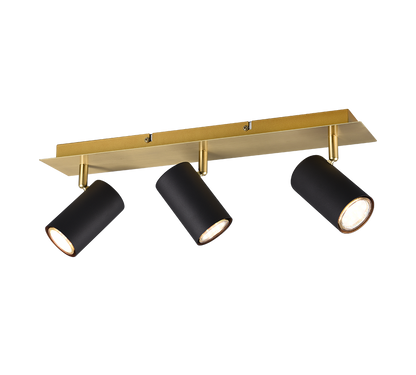 Marley spotlight 3-pc GU10 black/gold — 802400380