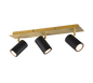 Marley spotlight 3-pc GU10 black/gold — 802400380