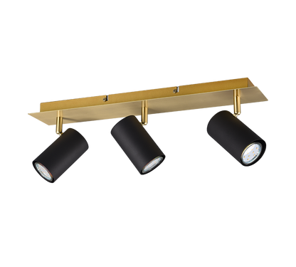 Marley spotlight 3-pc GU10 black/gold — 802400380