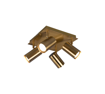Marley spotlight 4-pc GU10 antique brass — 802430404