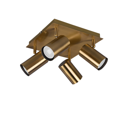 Marley spotlight 4-pc GU10 antique brass — 802430404