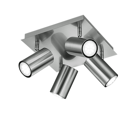 Marley spotlight 4-pc GU10 brushed steel — 802430407