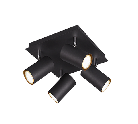 Marley spotlight 4-pc GU10 matt black — 802430432