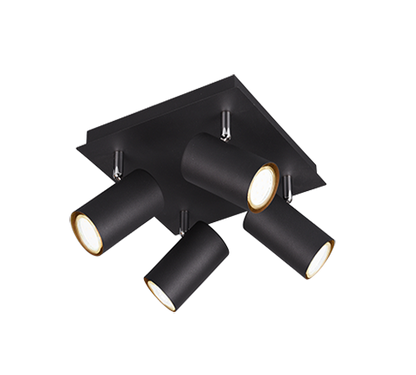 Marley spotlight 4-pc GU10 matt black — 802430432