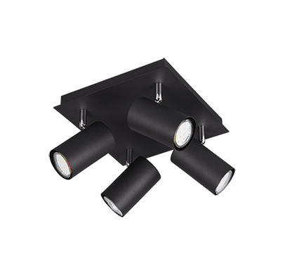 Marley spotlight 4-pc GU10 matt black — 802430432
