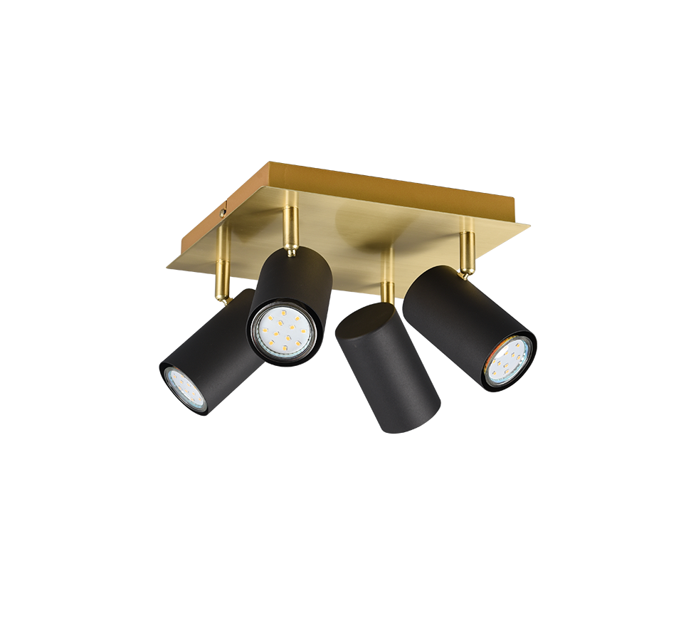 Marley spotlight 4-pc GU10 black/gold — 802430480