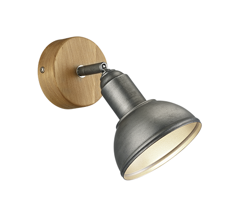 Delhi spotlight 1-pc E14 antique steel — 803400167