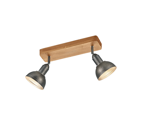 Delhi spotlight 2-pc E14 antique steel — 803400267