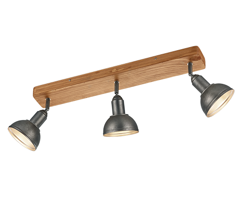 Delhi spotlight 3-pc E14 antique steel — 803400367