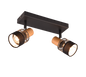 Nandini spot 2-pc E14 matt black/wood — 811700232